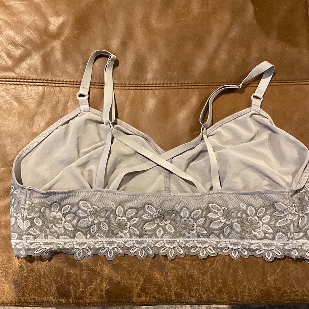 Aerie Bralet.  Gray Lace.  NWOT.  Washed and tried on, otherwise not worn.